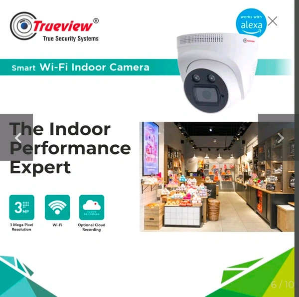 True View  3MP Smart WiFi ATC Dome Camera Model: T18140