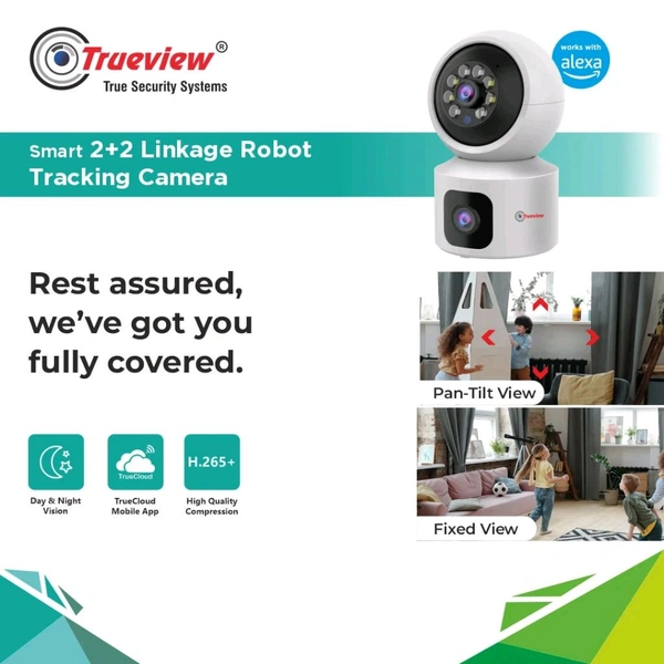True View  2MP+2MP Smart Linkage Robot Tracking Camera Model: T18184