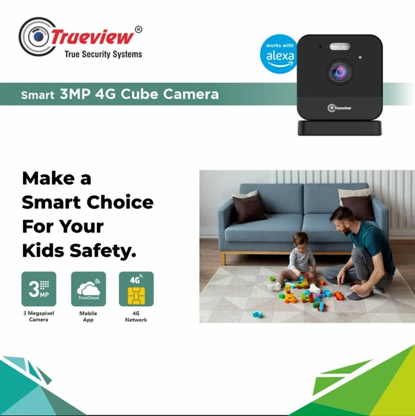 True View  3MP Smart 4G Cube Camera Model: T18162
