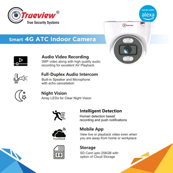 True View  3MP Smart 4G Dome ATC Camera Model:T18185