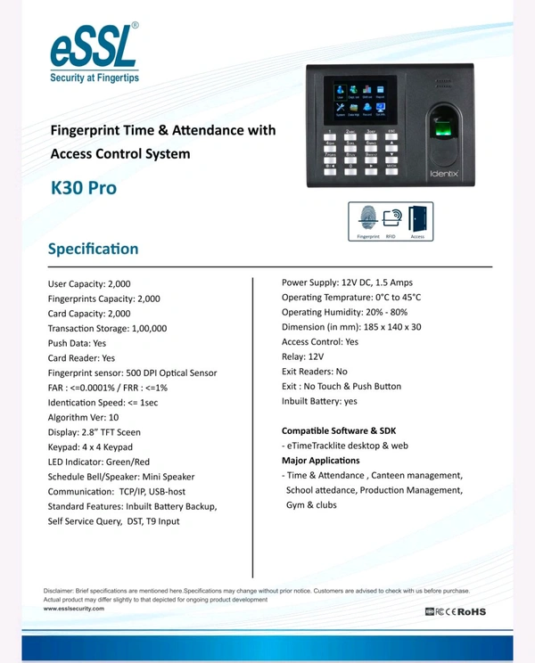 ESSL Finger Print - K30 Pro