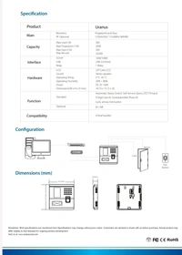 ESSL Face - AiFace-Uranus
Multi-Biometric Time Attendance and Access Control System