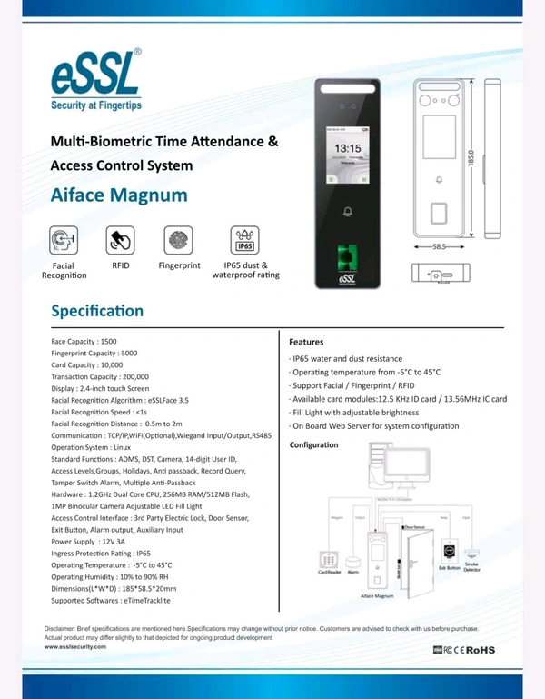 ESSL Face - Aiface MAGNUM