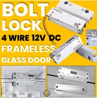 OldArc Frameless Glass Door Lock | 12VDC Electric Glass Door Lock | 4W Electric Bolt Lock for Fully Frameless Glass Door Electronic Lock Access Control System | Drop Bolt Lock Glass Door 8-12mm Thick
