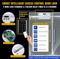 OldArc Frameless Glass Door Lock | 12VDC Electric Glass Door Lock | 4W Electric Bolt Lock for Fully Frameless Glass Door Electronic Lock Access Control System | Drop Bolt Lock Glass Door 8-12mm Thick