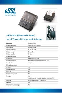ESSL eSSL-SP-2-[Thermal Printer] 2 Inch (58mm) DYNO Serial Thermal Printer with Adapter.