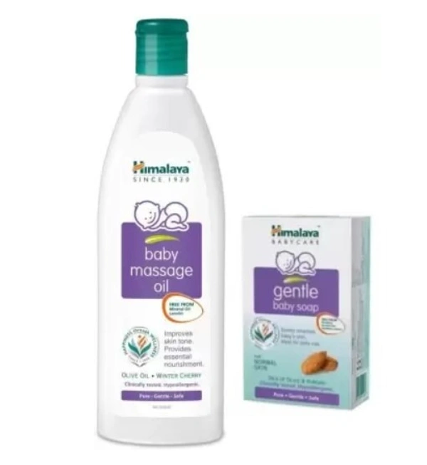 Himalaya Baby Massage Oil 200ml+1 Baby Soap Free