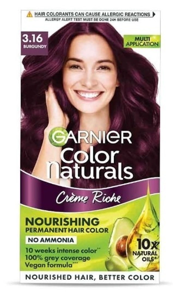 Garnier Color 70ml+60gm Burgundy 3.16
