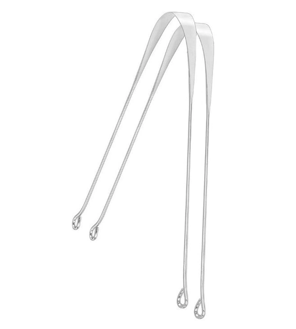Tongue Cleaner Round Design Thick Steel Jibbhi 1pc
