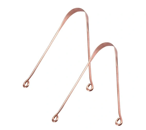 Tongue Cleaner Round Design Copper Jibbhi 1pc