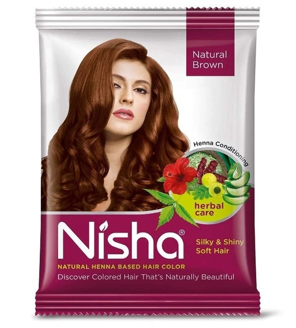 Nisha Natural Henna Color Natural Brown 10gm