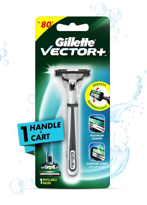  Gillette Vector+ Shaving Razor 1 Pc