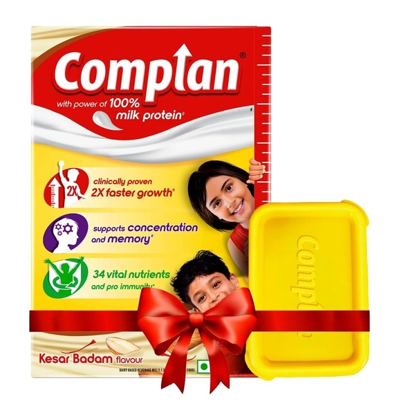 Complan 500gm kesar Badam Flavour Free Tiffin Box 