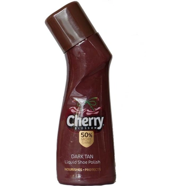 Cherry Blossom Liquid Shoe Polish Dark Tan 75ml