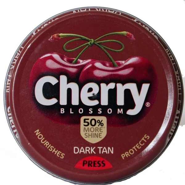 Cherry Blossom Shoe Polish Dark Tan 40g