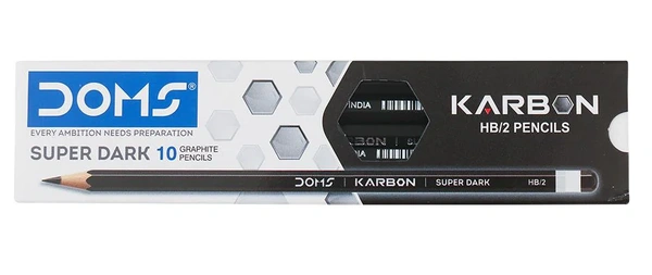Doms Karbon HB/2 Super Dark Pencil (Pack of 10)