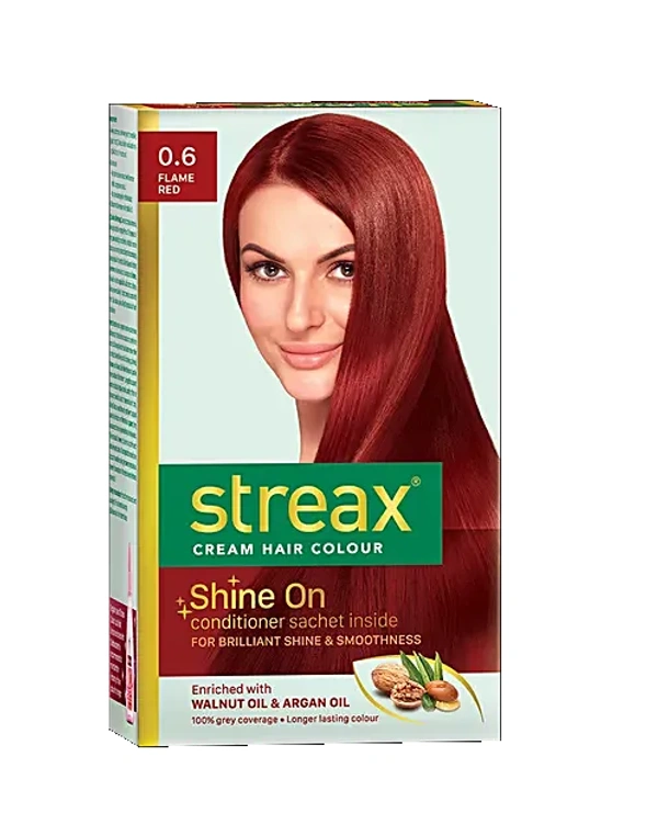 Streax cream hair colour 25ml+25g  Flame Red 0.6