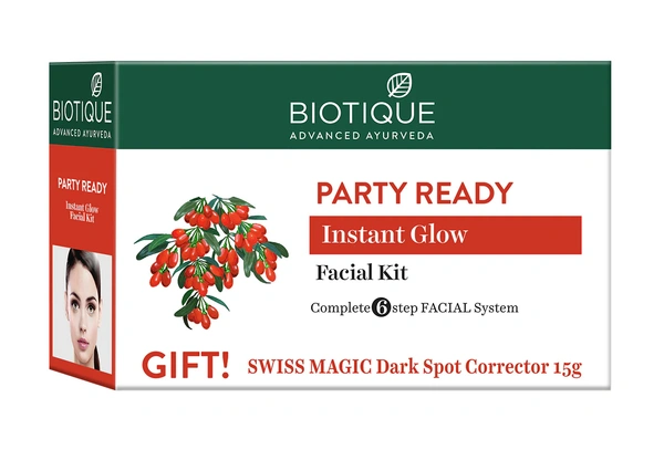 Biotique Party Ready Instant Glow Facial Kit 5x10g+15g
