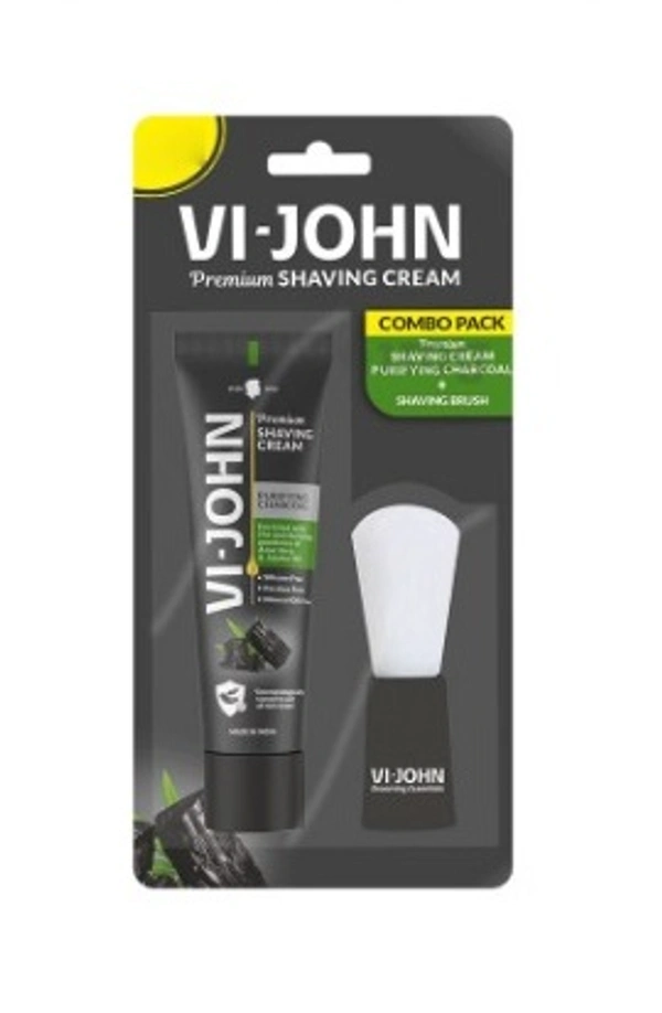 Vi Jhon Shaving Cream 70g +Brush Combo Pack
