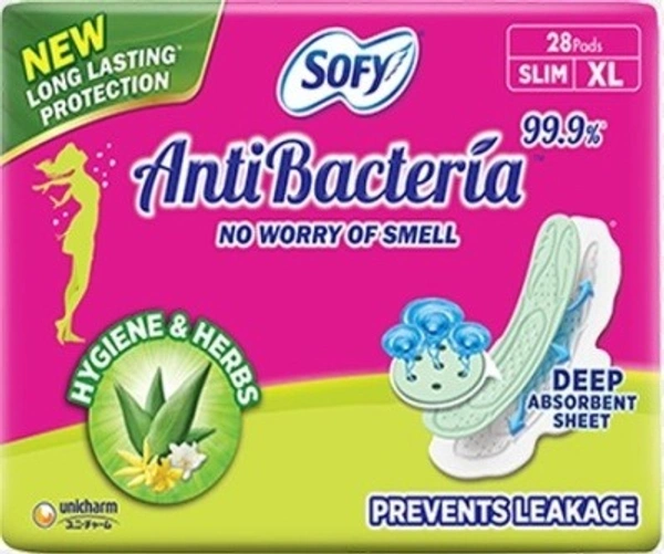 SOFY  Anti Bacteria XL 28 Pads