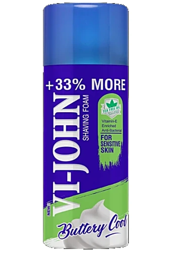 VI-JOHN Shaving Foam Sensitive Type, 400 g Bottle