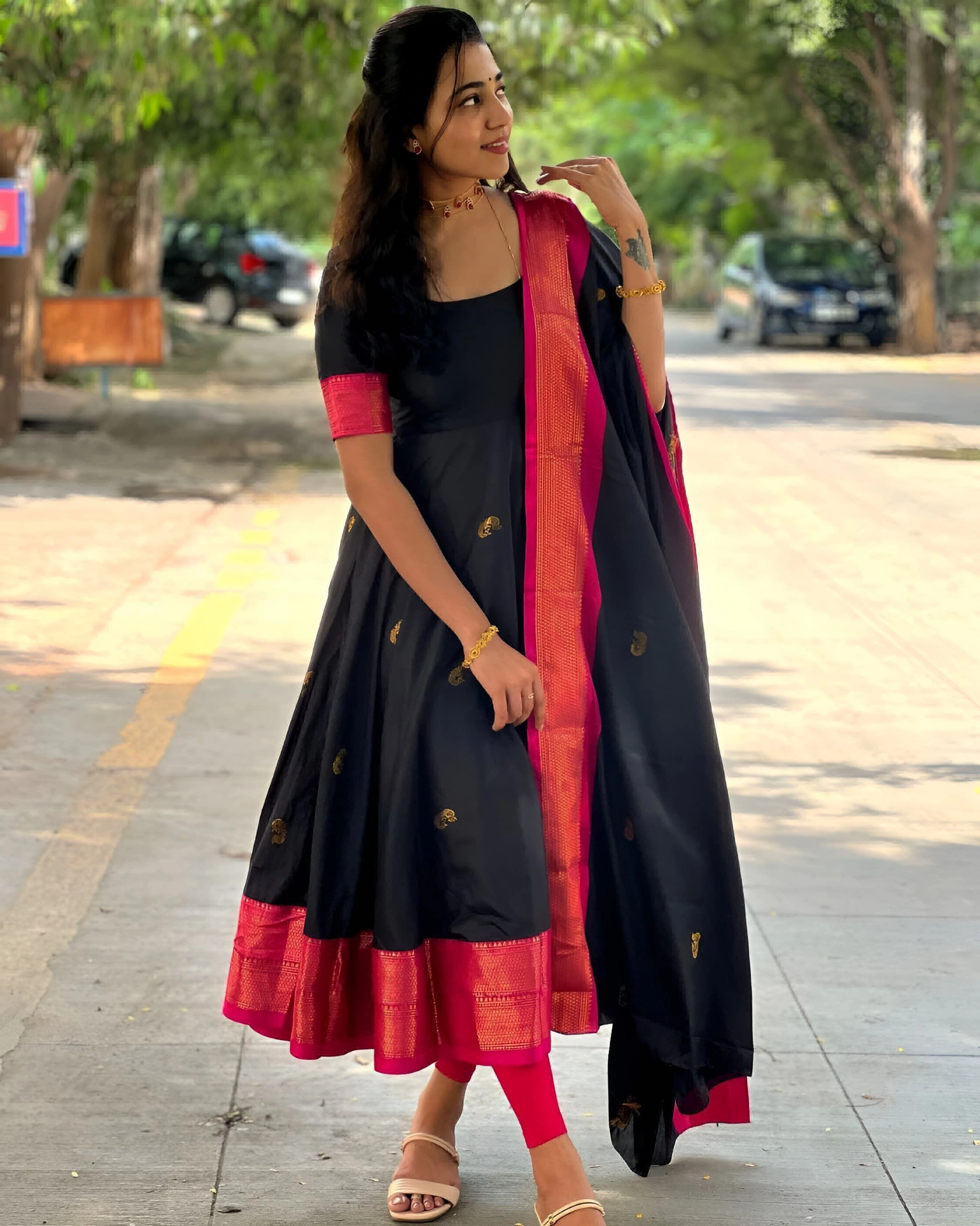 Paithani Dress Design Made By Saree Laya Paithani Dress In Semi Silk  Perfect Traditional Attire For