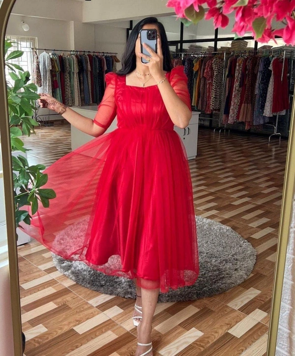 white christmas dresses Elegant Red Slinky Slip Dress main image 1