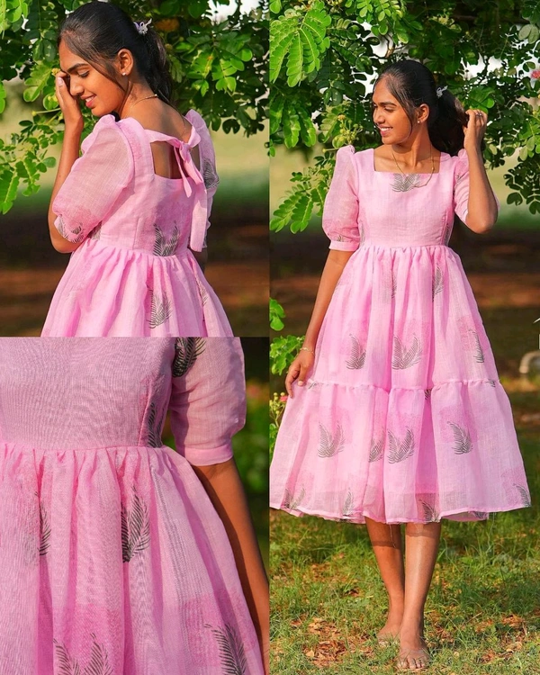 Launching this pretty printed dress and styles that are light weight and breathable Maxi can never be boring! ๐ - Pink, S