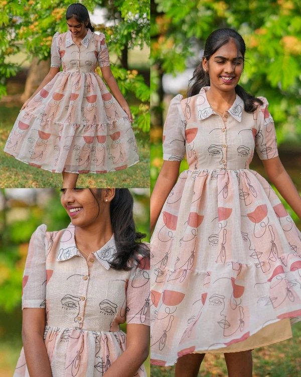 Launching this pretty printed dress and styles that are light weight and breathable Maxi can never be boring! ๐ - Pink, S