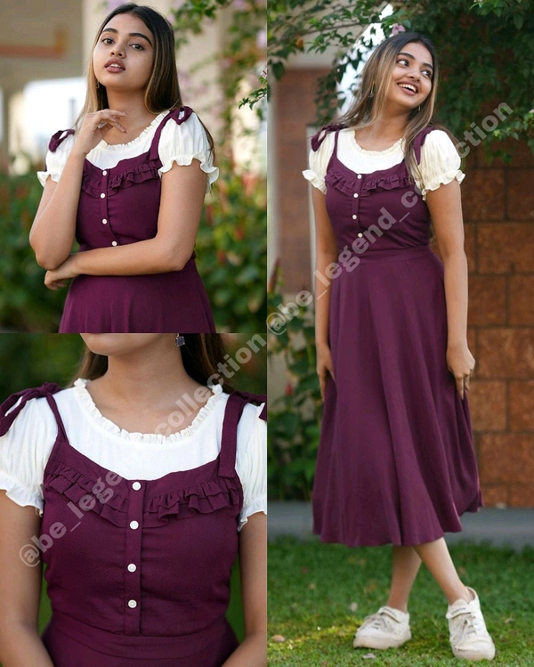 Dangri Dress Maroon Dungaree Dress Wine Corduroy Dangri Dress  A 'n' A  Trousers And Pants