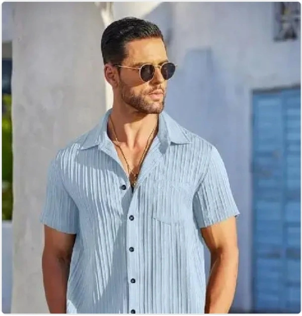 Stylish Cotton Blend Casual Shirt For Men