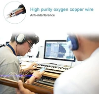 3.5 mm TRRS Male To Female Aux Extension Cable with Microphone Support 4 Pole Golden Plated Stereo Audio Cable Compatible with Earphone Headphone Car- 2 Meter (6.5 Feet) - Black
