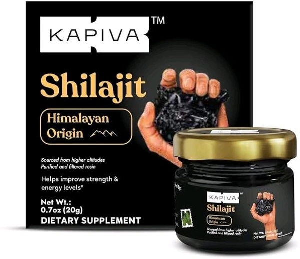 Kapiva Himalayan Shilajit/Shilajeet Resin, 100g - Performance Booster For Endurance and Stamina