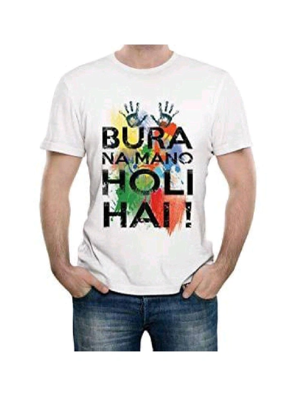 Holi T-Shirt Polyester - White, 4