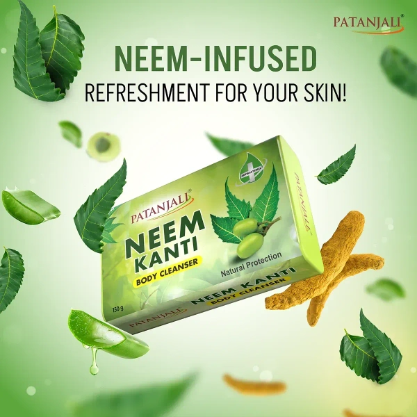 Patanjali Ayurved Limited Neem Kanti Body Cleanser Monthly Pack (150*3) - 3*150gm
