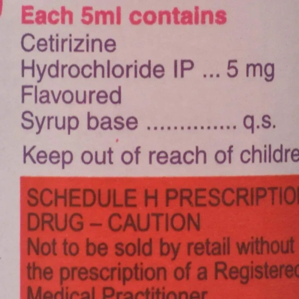 Cipla Alerid - Bottle of 60 ml Syrup - 60 ml