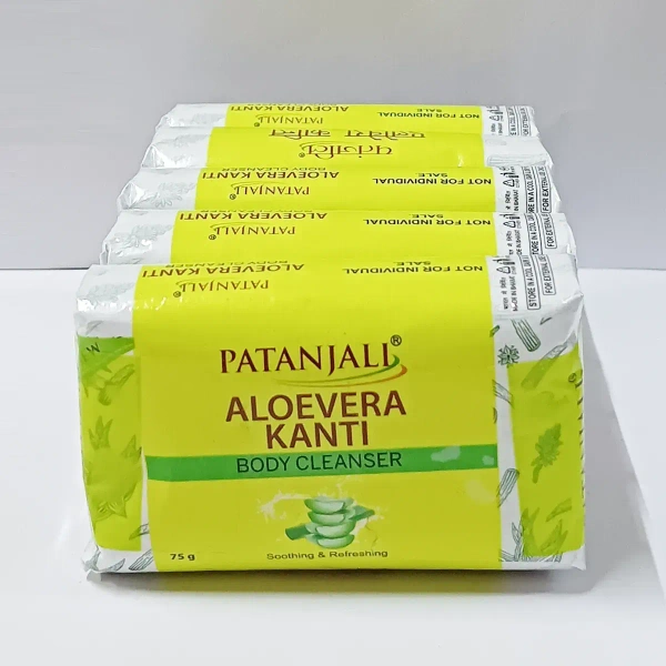 Patanjali Ayurved Limited Aloevera Kanti Body Cleanser 75 G (4+1) - (4+1)75gm