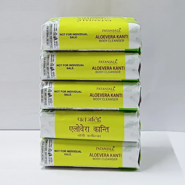 Patanjali Ayurved Limited Aloevera Kanti Body Cleanser 75 G (4+1) - (4+1)75gm