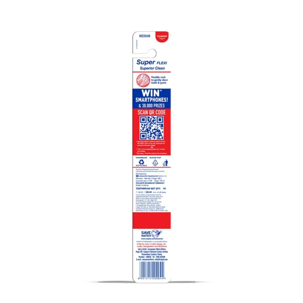 Colgate Toothbrush - Super Flexi, Soft, 1 pc Pouch - 1 Pcs