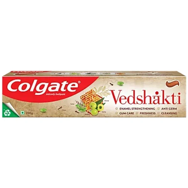 Colgate Vedshakti Toothpaste - With Neem, Clove & Honey, 140 gm - 140gm