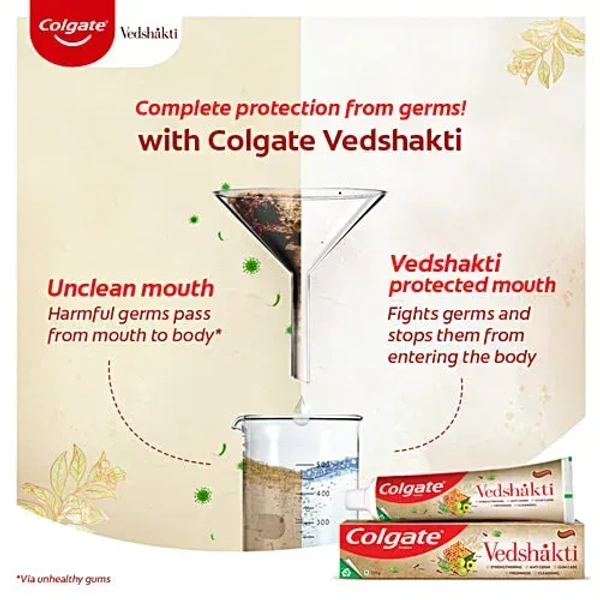 Colgate Vedshakti Toothpaste - With Neem, Clove & Honey, 140 gm - 140gm