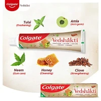 Colgate Vedshakti Toothpaste - With Neem, Clove & Honey, 140 gm - 140gm