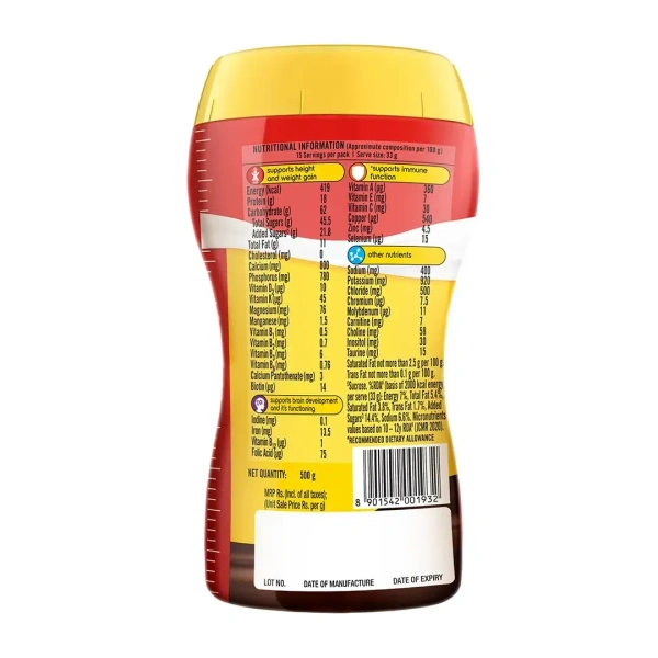 zydus wellness Complan Nutrition Drink Powder Royale Chocolate Flavour, 500 g Jar - 500gm