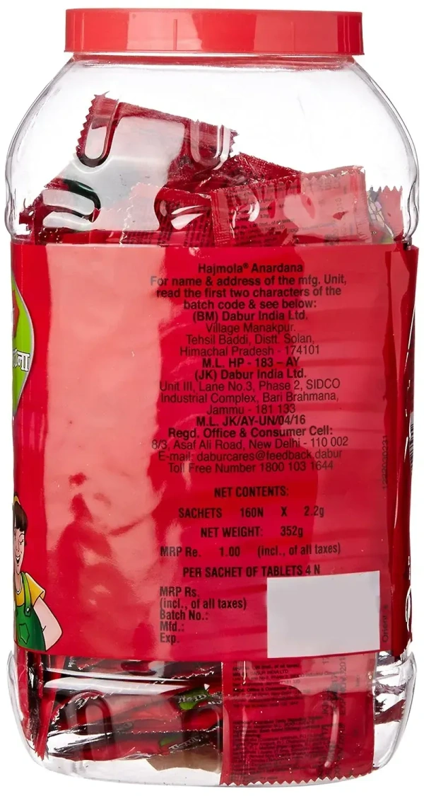 Dabur Hajmola Anardana Tablets (160 Sachets), 352g - 352gm