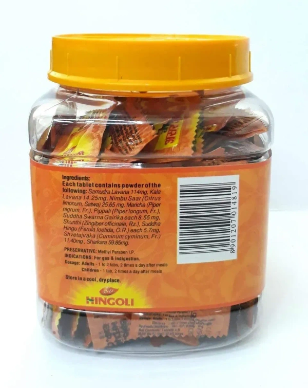 Dabur Hingoli - 120 Sachet Jar (2 Tablets) - 108gm