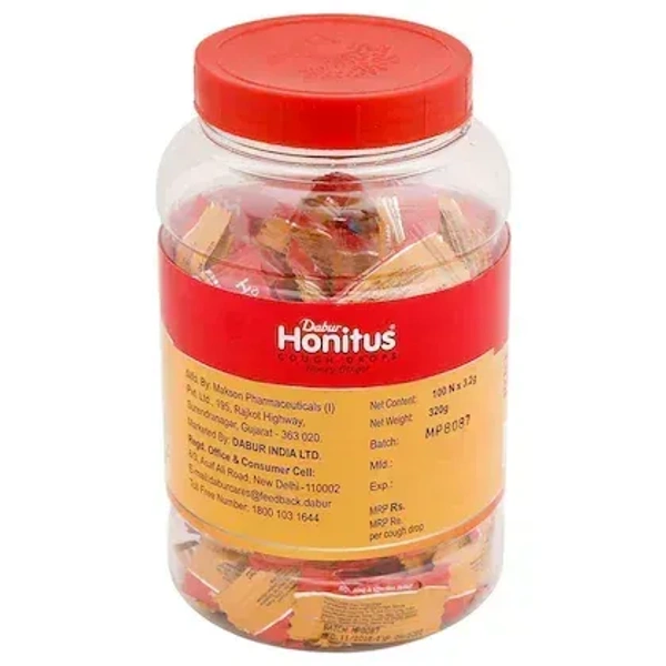 Dabur Honitus Honey & Ginger Cough Drops Jar - 300 Pieces jar