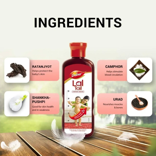 Dabur Lal Tail Ayurvedic Baby Massage Oil 50ml - 50ml