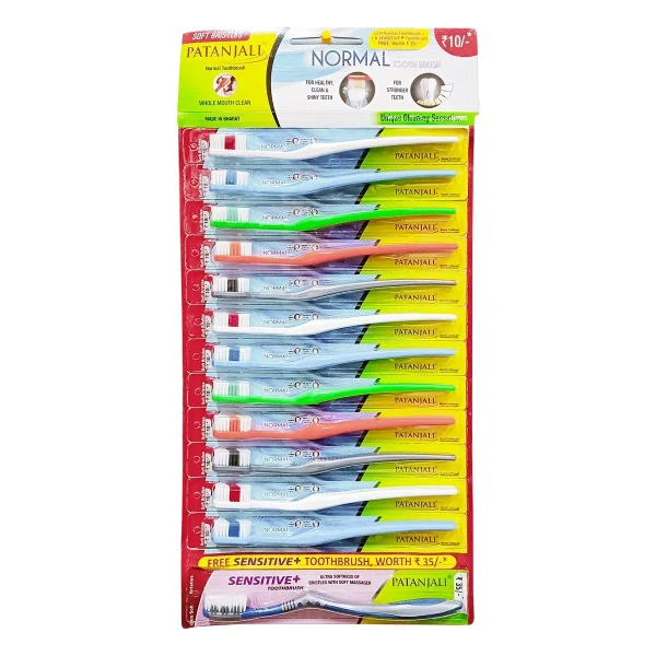 Patanjali Ayurved Limited Dant Kanti Normal Toothbrush (Hanger) (12+1) - 12+1 Pcs