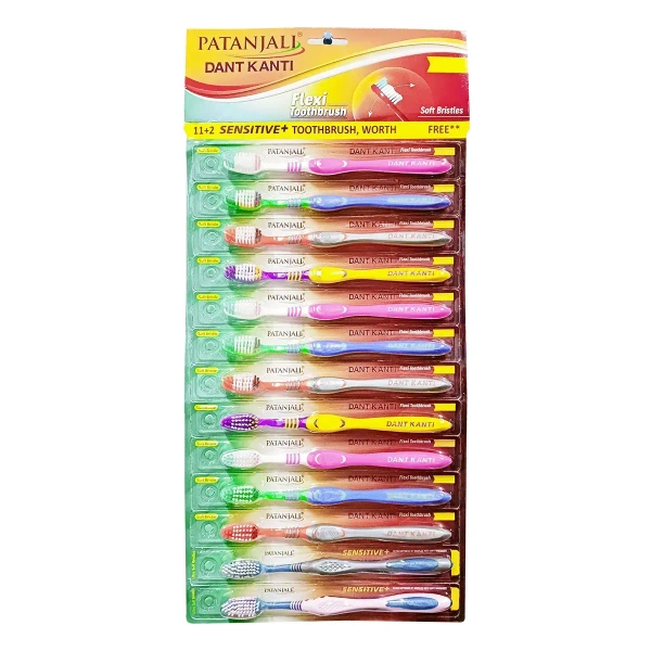 Patanjali Ayurved Limited Patanjali Danti Kanti flexi Toothbrush Hanger (11+2) - 11+2 Pcs