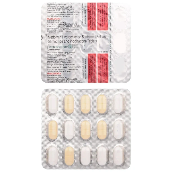  Macleods Pharmaceuticals Ltd Geminor MP 2 Tablet - 15 Tablets